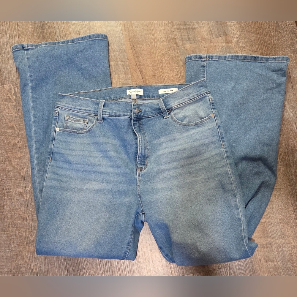 Jessica Simpson Light Blue High Rise Flare Jeans